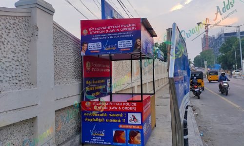 Canopy Covered Police Booth Ad